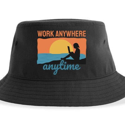 Work Anywhere Anytime Sustainable Bucket Hat