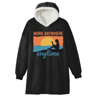 Work Anywhere Anytime Hooded Wearable Blanket