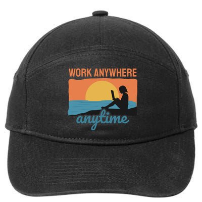 Work Anywhere Anytime 7-Panel Snapback Hat