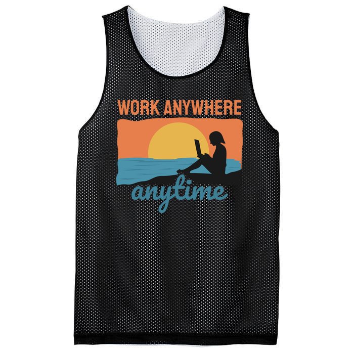 Work Anywhere Anytime Mesh Reversible Basketball Jersey Tank