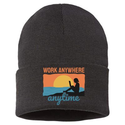 Work Anywhere Anytime Sustainable Knit Beanie