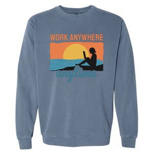 Work Anywhere Anytime Garment-Dyed Sweatshirt