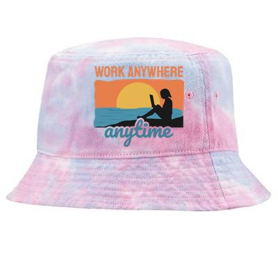 Work Anywhere Anytime Tie-Dyed Bucket Hat