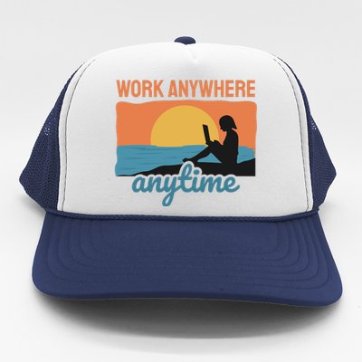 Work Anywhere Anytime Trucker Hat