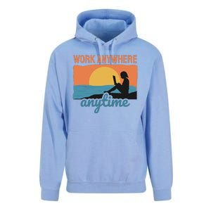 Work Anywhere Anytime Unisex Surf Hoodie