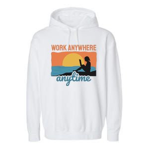 Work Anywhere Anytime Garment-Dyed Fleece Hoodie