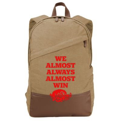 We Almost Always Almost Win Apparel Cotton Canvas Backpack