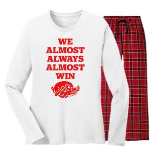 We Almost Always Almost Win Apparel Women's Long Sleeve Flannel Pajama Set 