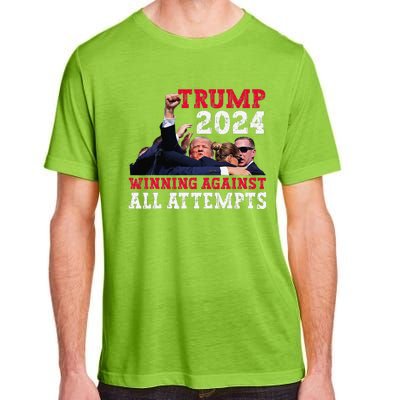 Winning Against All Attempts 47th President Trump Fist Pump Adult ChromaSoft Performance T-Shirt