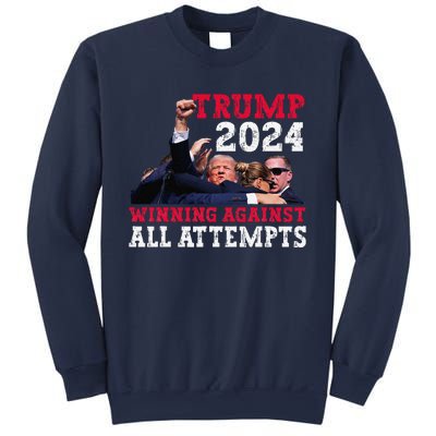 Winning Against All Attempts 47th President Trump Fist Pump Sweatshirt