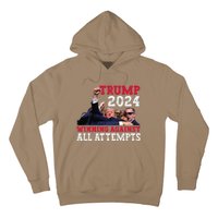 Winning Against All Attempts 47th President Trump Fist Pump Hoodie