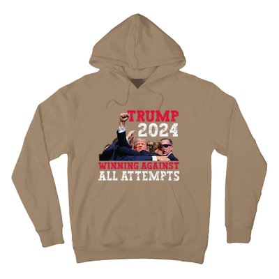 Winning Against All Attempts 47th President Trump Fist Pump Hoodie