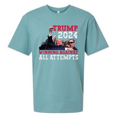 Winning Against All Attempts 47th President Trump Fist Pump Sueded Cloud Jersey T-Shirt