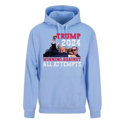 Winning Against All Attempts 47th President Trump Fist Pump Unisex Surf Hoodie