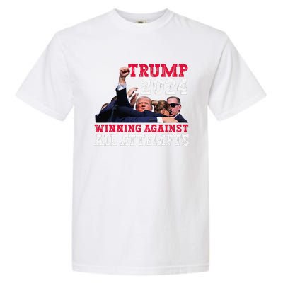 Winning Against All Attempts 47th President Trump Fist Pump Garment-Dyed Heavyweight T-Shirt