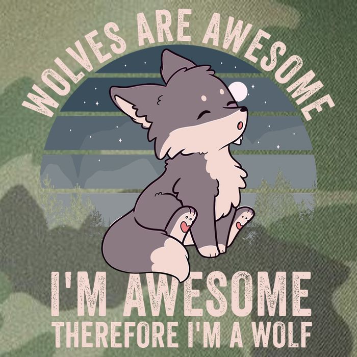 Wolves Are Awesome. IM Awesome Therefore IM A Wolf Legacy Tie Dye Trucker Hat