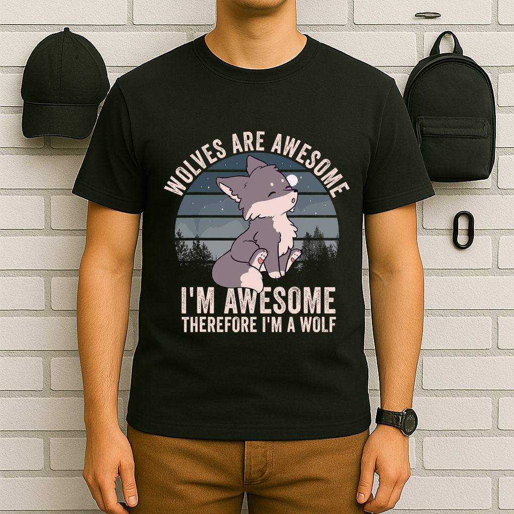 Wolves Are Awesome. IM Awesome Therefore IM A Wolf T-Shirt