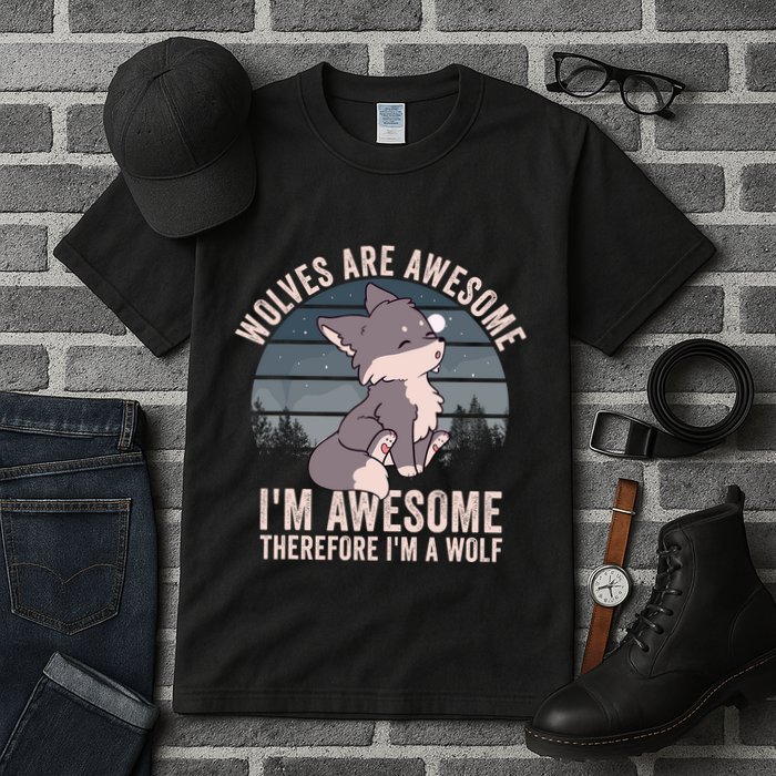 Wolves Are Awesome. IM Awesome Therefore IM A Wolf Tall T-Shirt