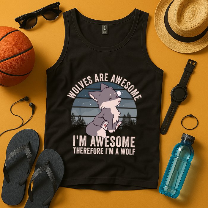 Wolves Are Awesome. IM Awesome Therefore IM A Wolf Tank Top