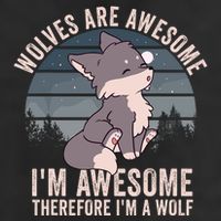 Wolves Are Awesome. IM Awesome Therefore IM A Wolf Microfiber Hand Towel