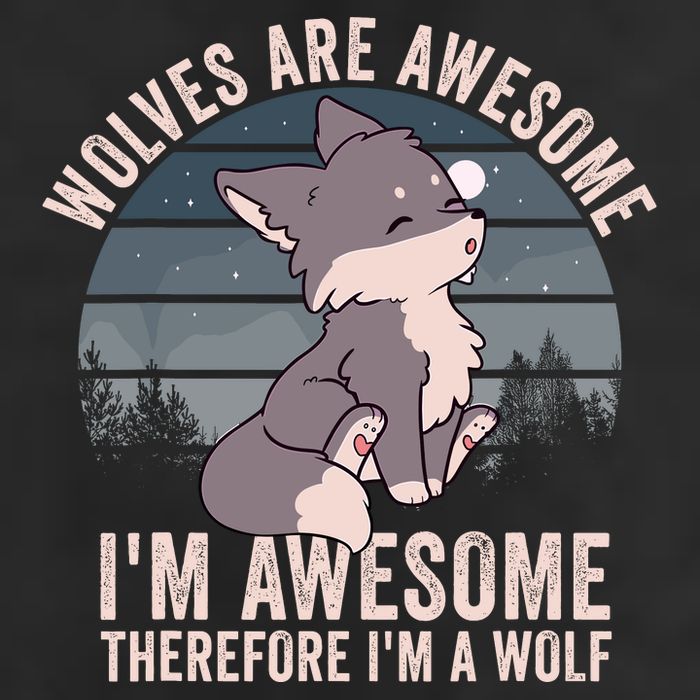 Wolves Are Awesome. IM Awesome Therefore IM A Wolf Microfiber Hand Towel