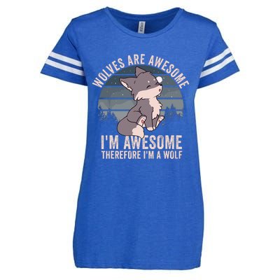 Wolves Are Awesome. IM Awesome Therefore IM A Wolf Enza Ladies Jersey Football T-Shirt