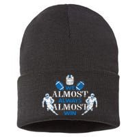 We Almost Always Almost Win Sports Football Funny Lions Sustainable Knit Beanie