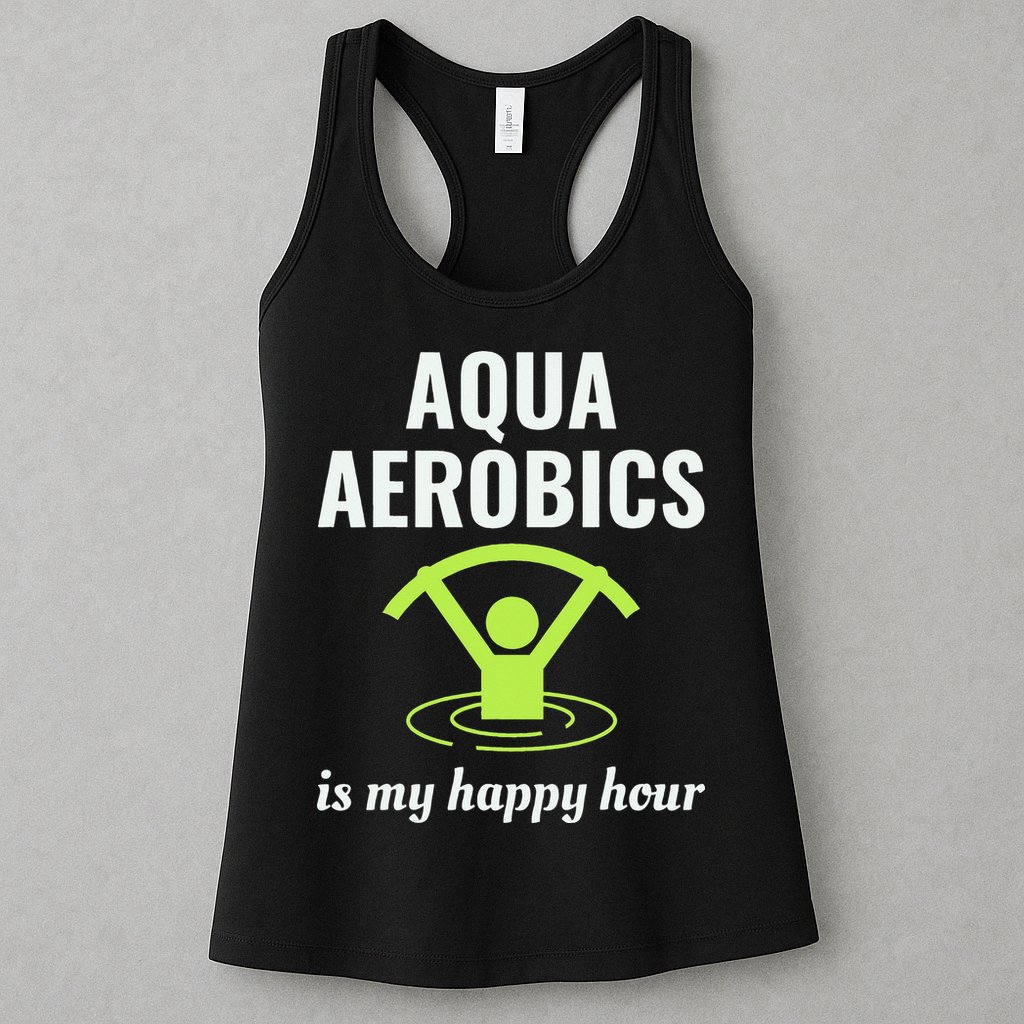 Water Aerobics Aquatic Fitness Aqua Exercise Workout Funny Womens Tank Top