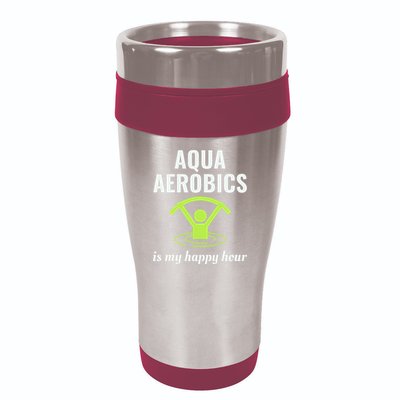 Water Aerobics Aquatic Fitness Aqua Exercise Workout Funny 16oz Travel Tumbler