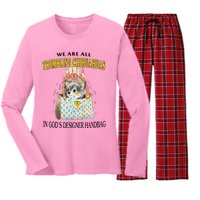 We Are All Trembling Chihuahuas In GodS Designer Handbag Women's Long Sleeve Flannel Pajama Set 