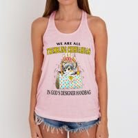 We Are All Trembling Chihuahuas In GodS Designer Handbag Women's Knotted Racerback Tank