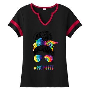 Wo Autism Awareness Mom Life Autism Mom Mama Tie Dye Funny Gift Ladies Halftime Notch Neck Tee