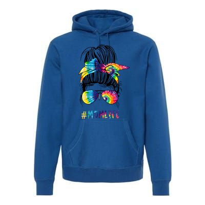 Wo Autism Awareness Mom Life Autism Mom Mama Tie Dye Funny Gift Premium Hoodie