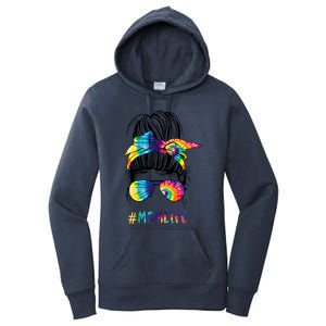 Wo Autism Awareness Mom Life Autism Mom Mama Tie Dye Funny Gift Women's Pullover Hoodie