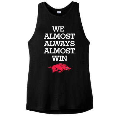 We Almost Always Almost Win Arkansas Ladies PosiCharge Tri-Blend Wicking Tank