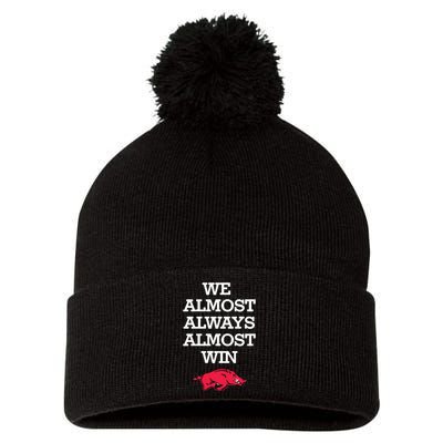 We Almost Always Almost Win Arkansas Pom Pom 12in Knit Beanie