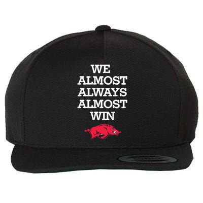 We Almost Always Almost Win Arkansas Wool Snapback Cap