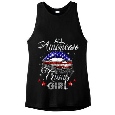 Womens All American Trump Girl Ladies PosiCharge Tri-Blend Wicking Tank