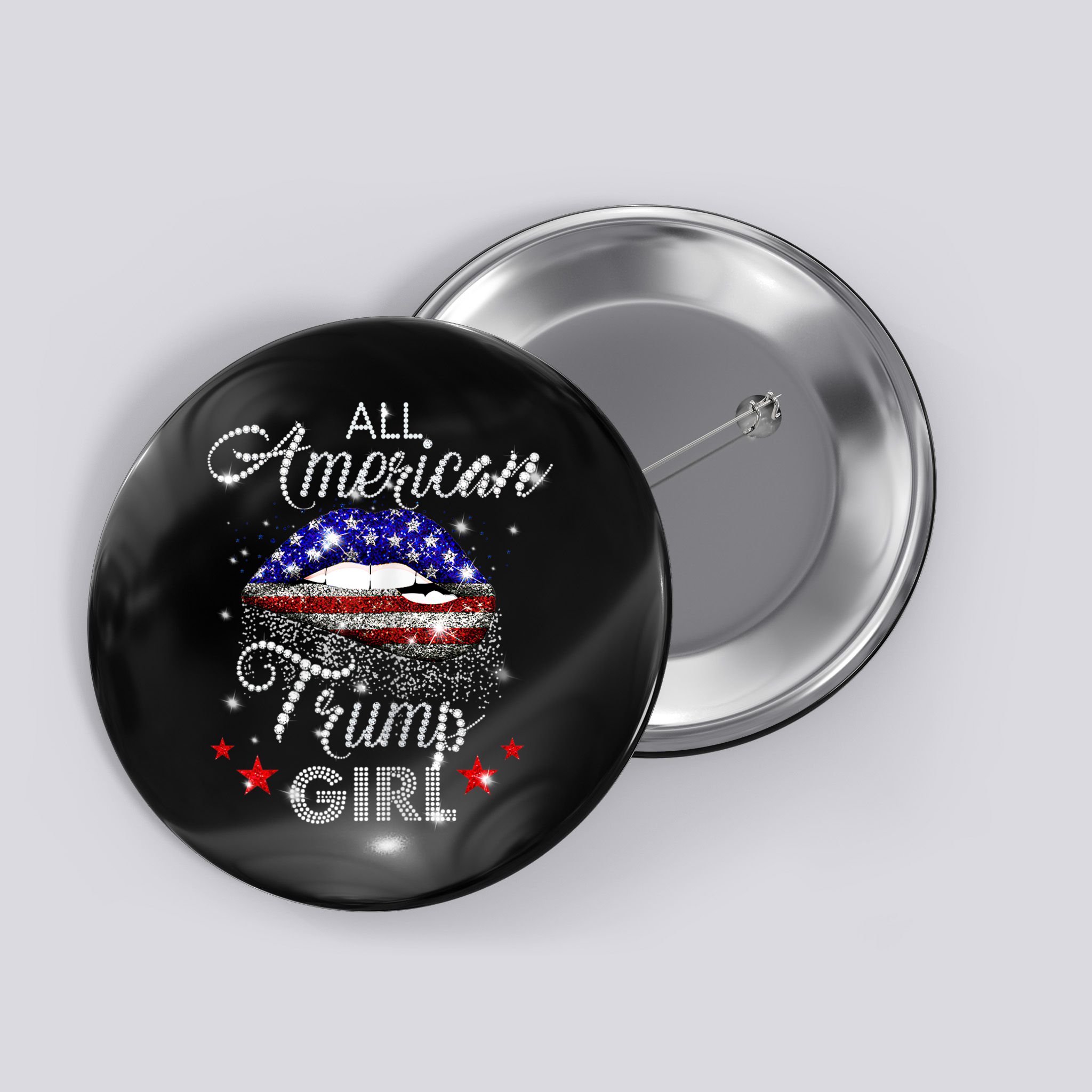 Womens All American Trump Girl Button