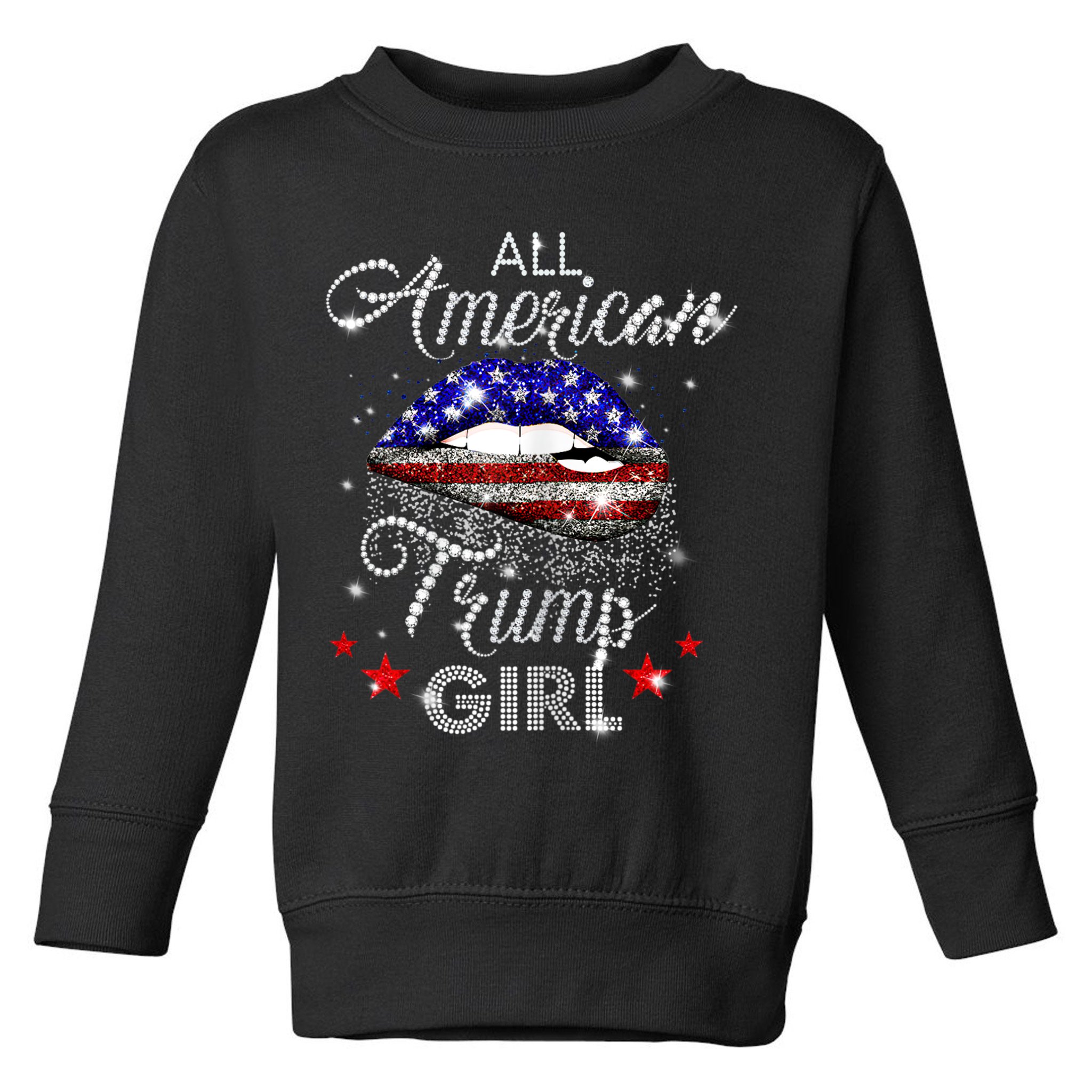 Womens All American Trump Girl Toddler Sweatshirt