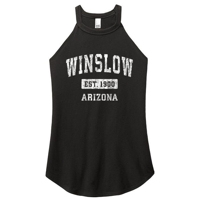 Winslow Arizona Az Vintage Sports Established Design Women's Perfect Tri Rocker Tank