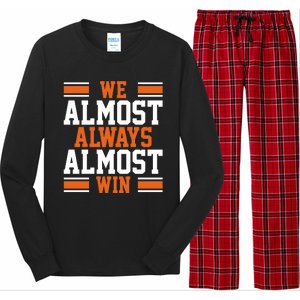 We Almost Always Win Cleveland Football Funny Long Sleeve Pajama Set