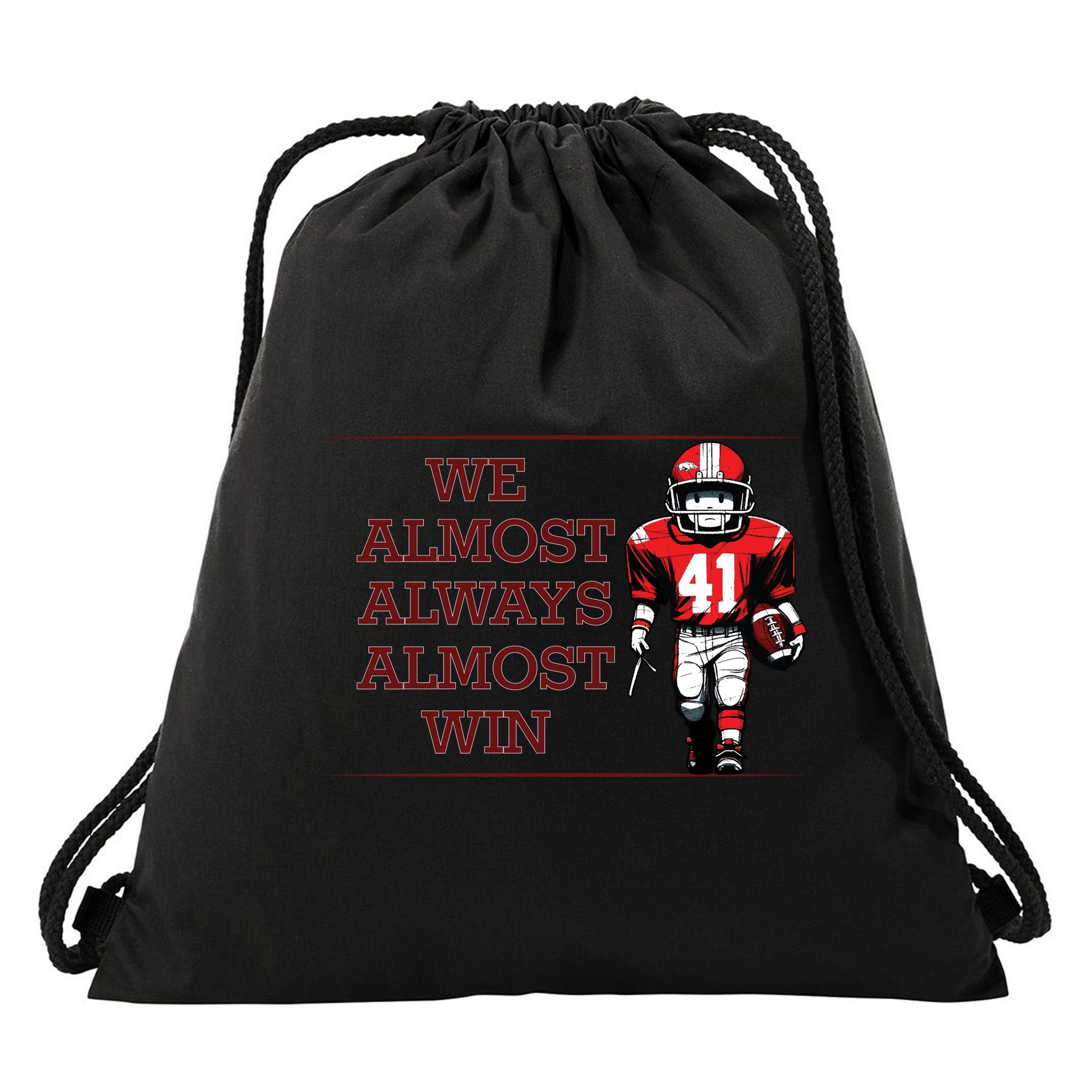 We Almost Always Almost Win Arkansas Drawstring Bag