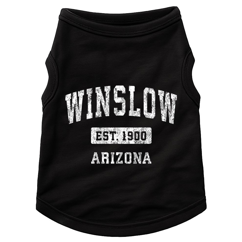 Winslow Arizona Az Vintage Sports Established Doggie Tank