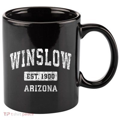 Winslow Arizona Az Vintage Sports Established 11oz C Handle Ceramic Mug