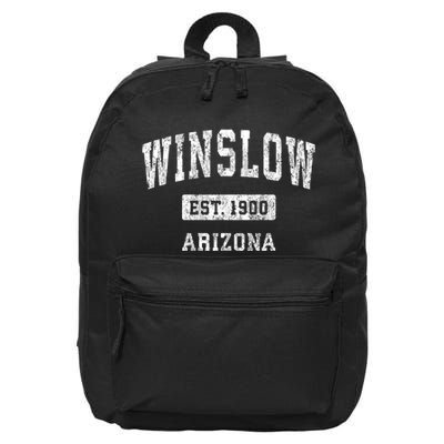 Winslow Arizona Az Vintage Sports Established 16 in Basic Backpack