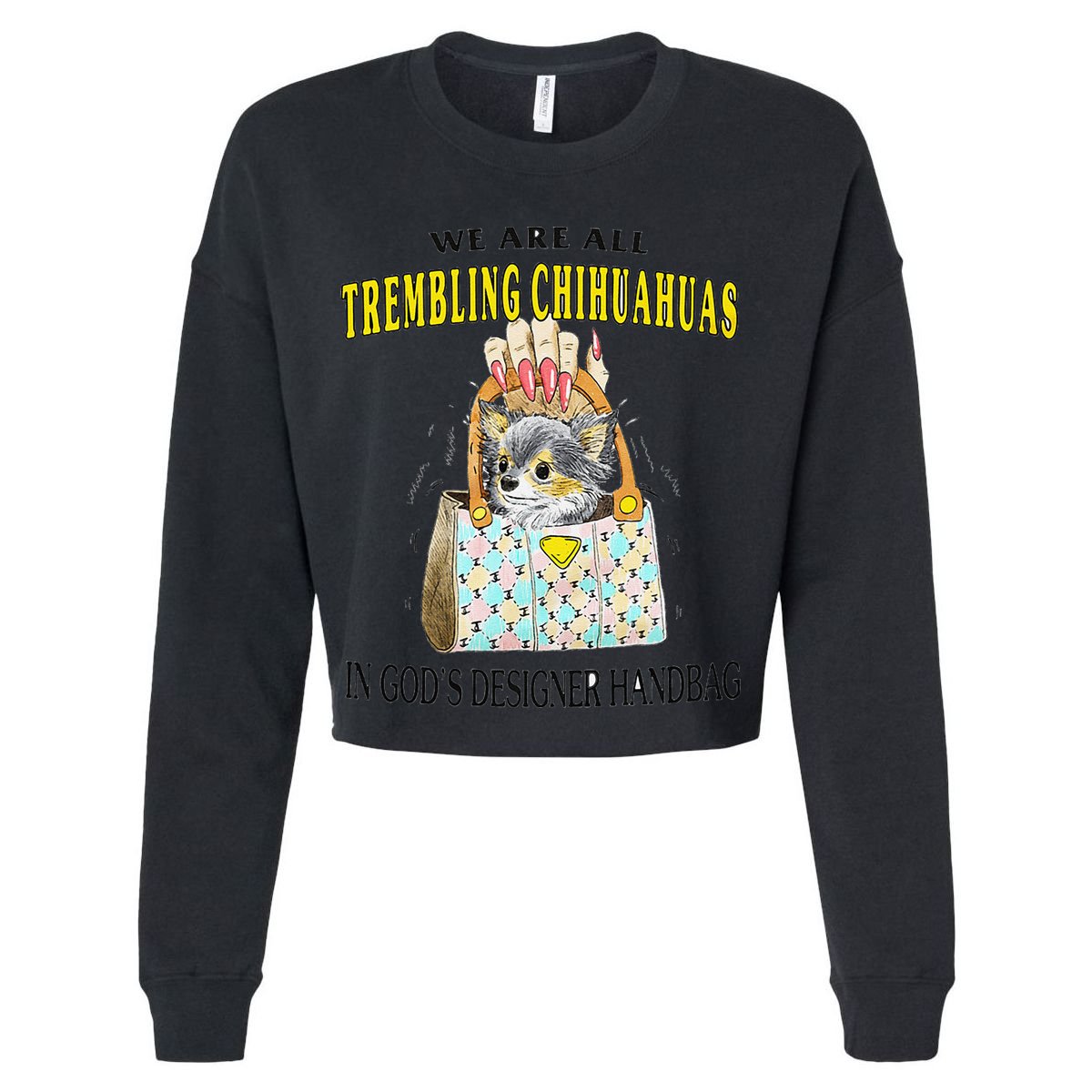 We Are All Trembling Chihuahua In GodS Handbag V-Neck T-Shirt