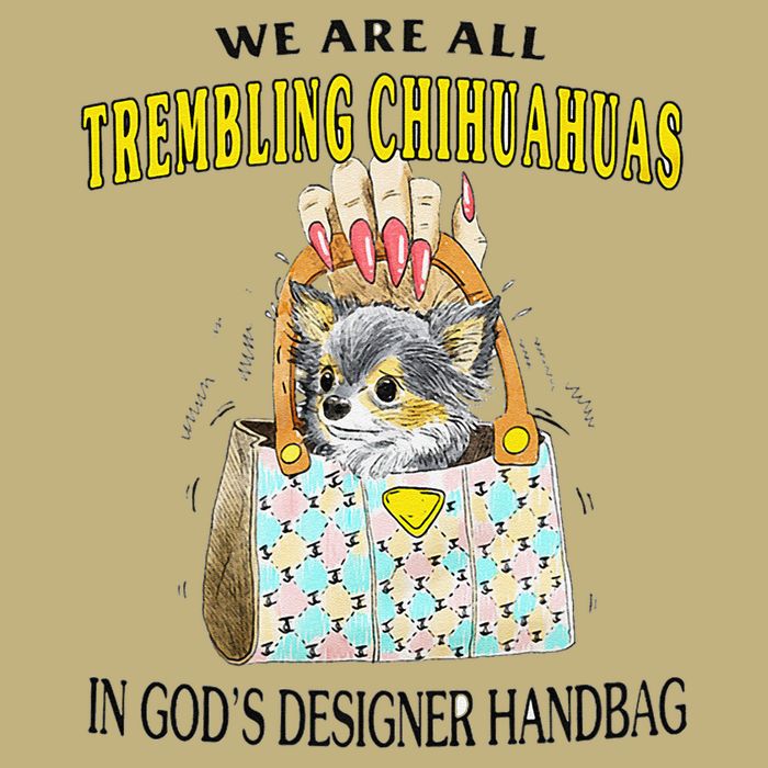 We Are All Trembling Chihuahua In GodS Handbag Cooling Performance Long Sleeve Crew