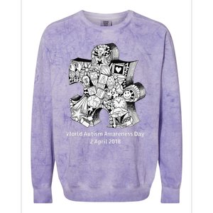 World Autism Awareness 2 Ap Colorblast Crewneck Sweatshirt