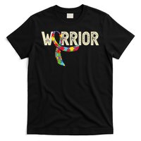 Warrior Autism Awareness Puzzle Ribbon Gift T-Shirt